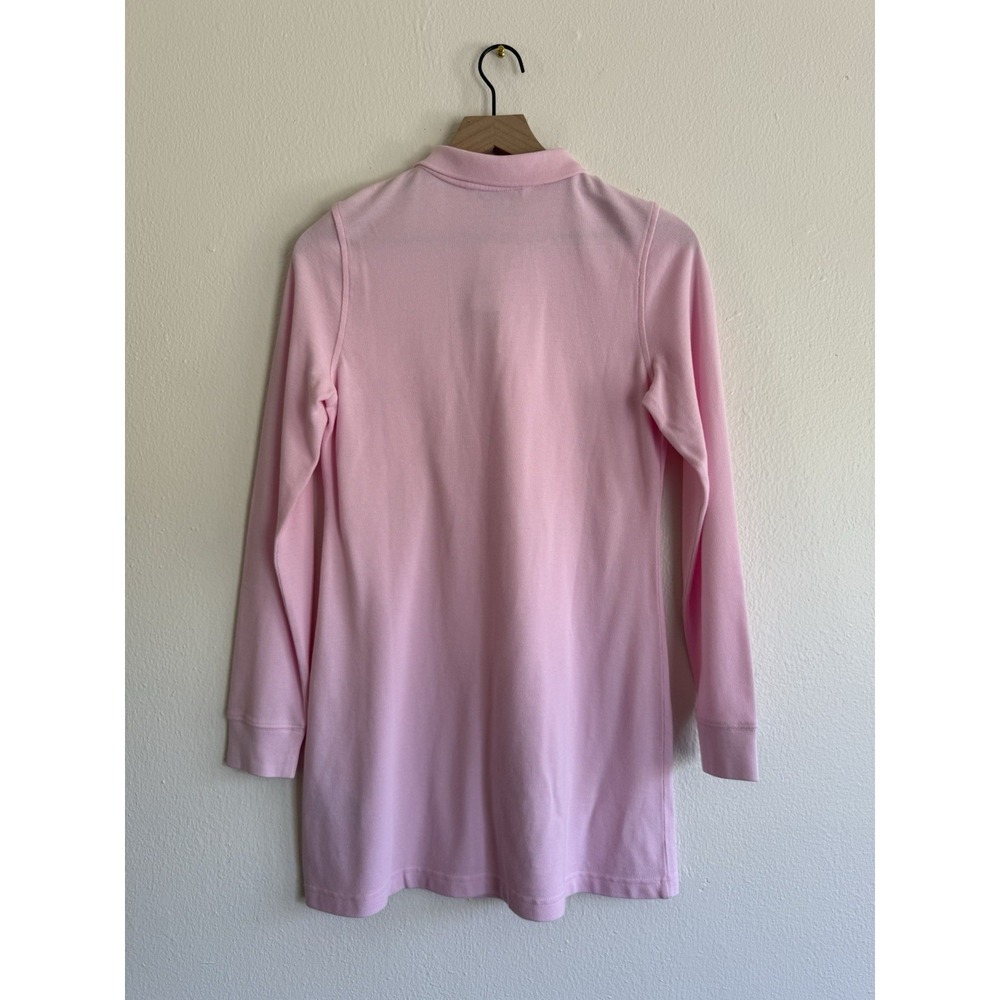 Brooks Brothers Polo Shirt Dress Girls XL Pink Long Sleeve Cotton Casual Preppy - Picture 2 of 8